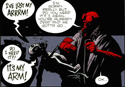 Hellboy and friend